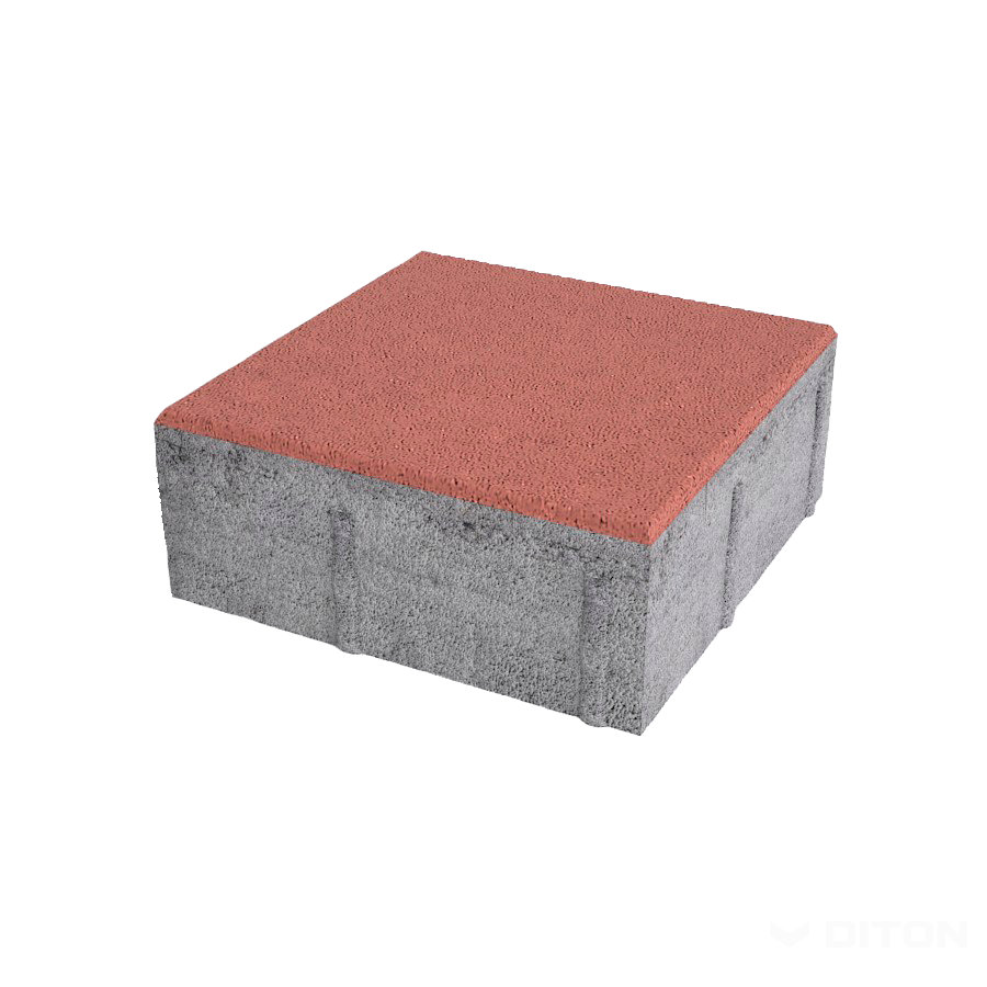 Dlažba Kocka červená 6cm 10x10 Dlažba Kocka červená 6cm 10x10