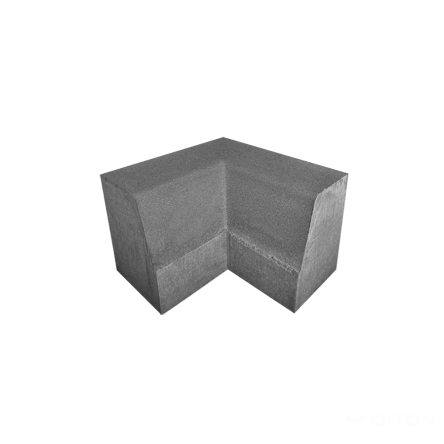 Cestný obrubník rohový 30x30x15x25 cm vnútorný Cestný obrubník rohový 30x30x15x25 cm vnútorný