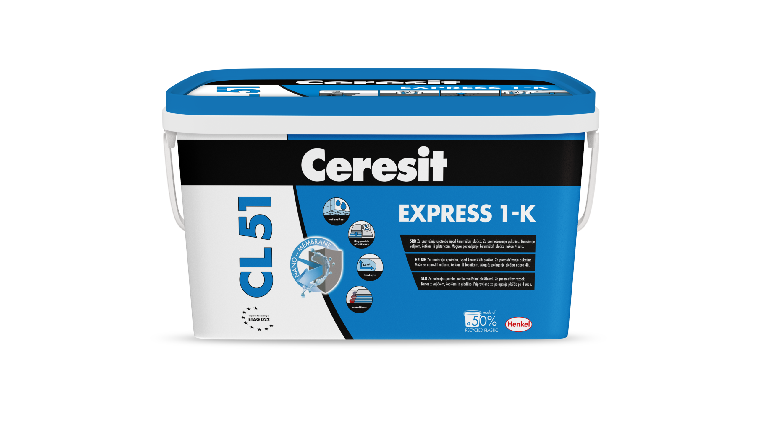 CL51_3D_Front_lid_VIS_08.08.2022_white_TF Ceresit CL 51 EXPRESS-1K Tekutá Hydroizolácia Kúpeľne