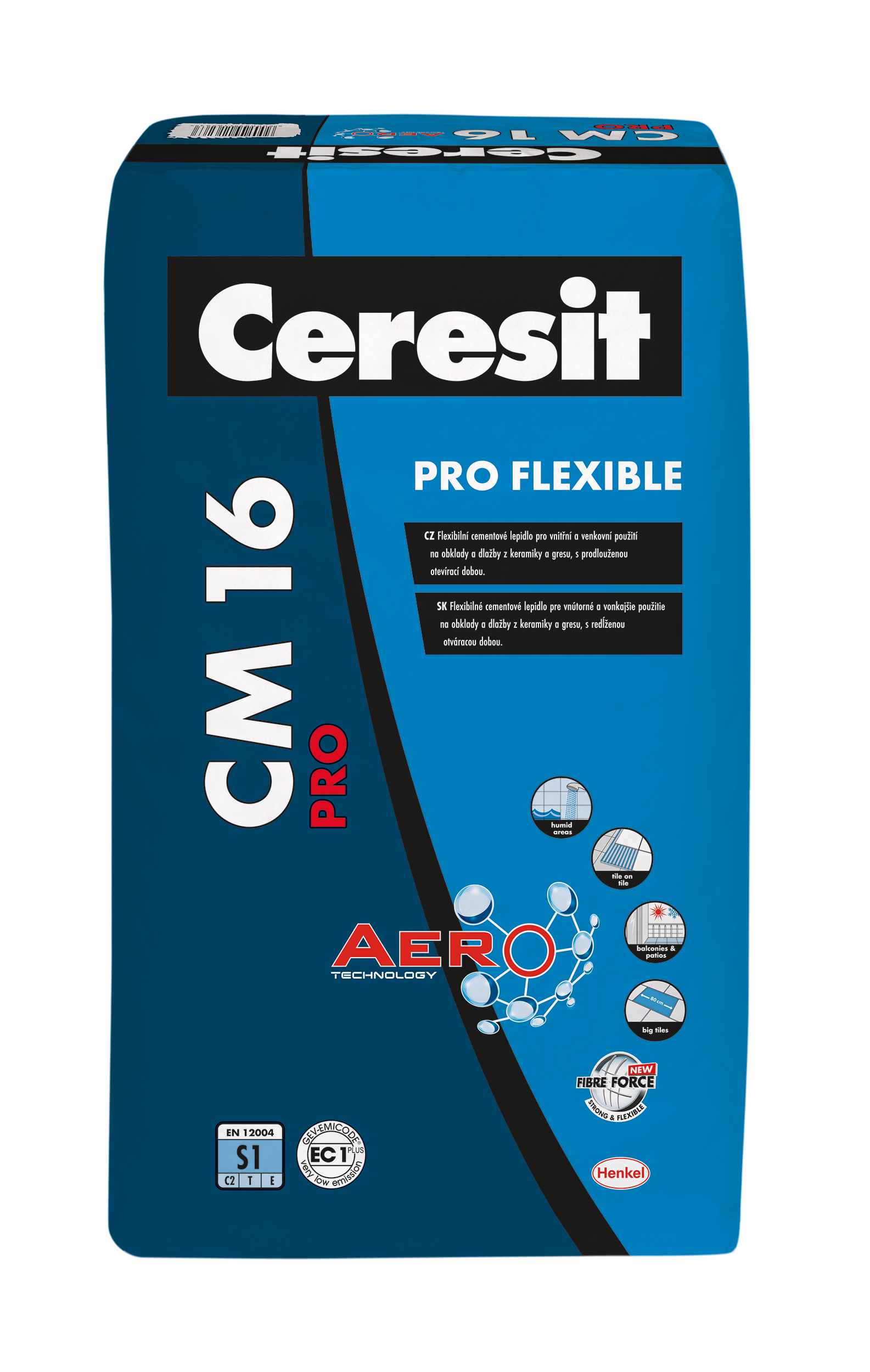 CM16_PRO_CZ_SK_25kg_IDH_898383 Flexibilné lepidlo Ceresit CM 16, C2 TE S1