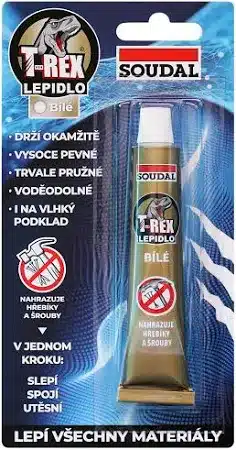 SOUDAL T-REX POWER – Univerzálne lepidlo a tmel, 25 ml, biele SOUDAL T-REX POWER – Univerzálne lepidlo a tmel, 25 ml, biele