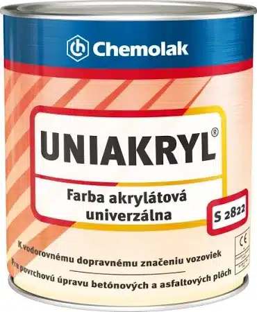 CHEMOLAK Uniakryl S 2822 – Akrylátová farba na betón a značenie ciest, 0,75 kg, biely (0100) CHEMOLAK Uniakryl S 2822 – Akrylátová farba na betón a značenie ciest, 0,75 kg, biely (0100)